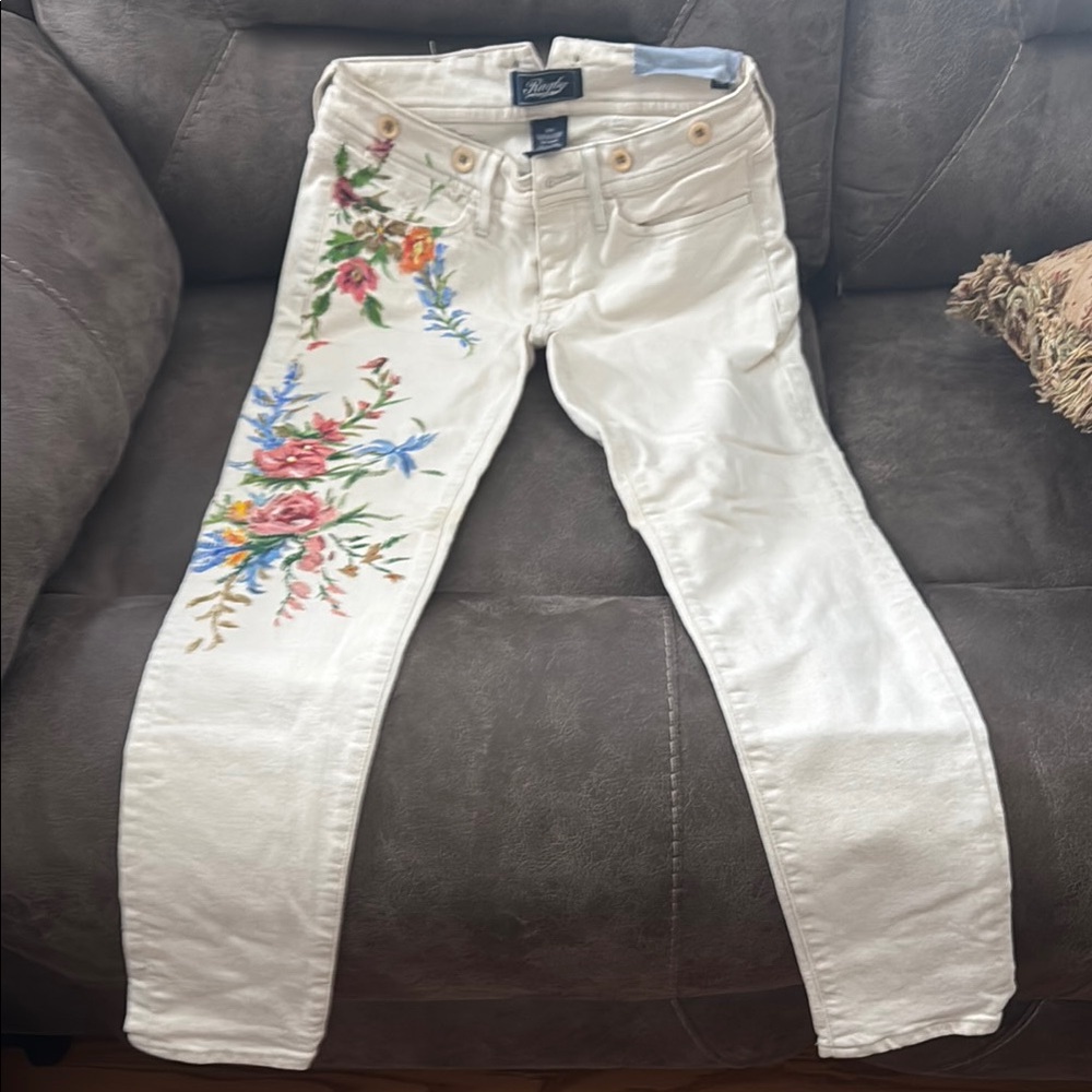 Rugby Ralph Lauren White Floral Skinny Jeans